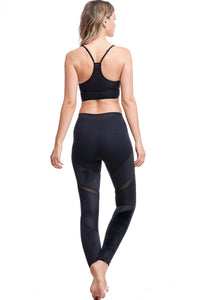 Girl wearing Shape Up Athletics Black Velvet Two-Piece Yoga Set