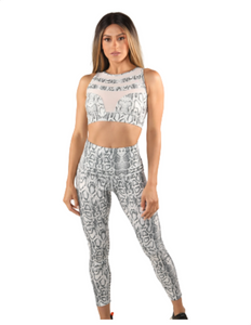 "Bitten" Two Piece Yoga Set | Snake Print